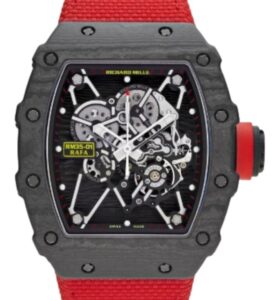 리차드밀 RM35-01 42mm Black Carbon Fiber Red Canvas Strap Black Skeletonized[BBR]