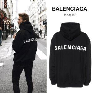 [국내배송]발렌시아가 백로고 네임 커플 후드티셔츠