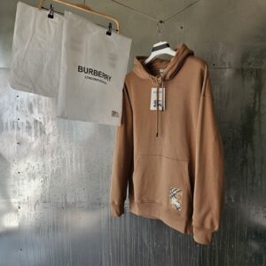 [국내배송]버버리 체크 라벨 코튼 후디