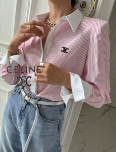 [국내배송]셀린느 시크 배색 스트라이프 셔츠