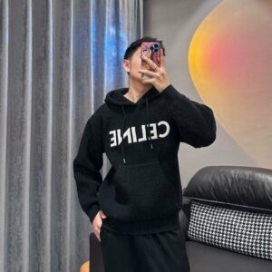 [국내배송]셀린느 로고자수 니트 후드