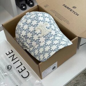 [국내배송]셀린느 블루 패턴 패치모자