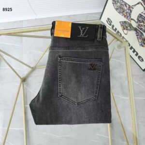 [국내배송]루이비통 2025 SS LV 포켓 자수로고 스판데님진