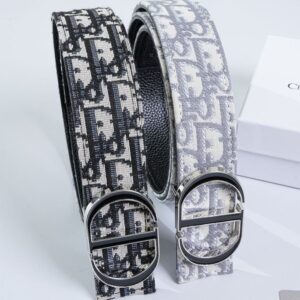 [국내배송]크리스찬 디올 블랙 CD 오블리크 자카드 리버서블 레더 벨트