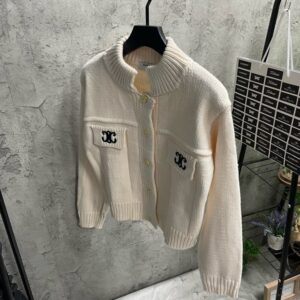 [국내배송]셀린느 자수 포켓 니트집업