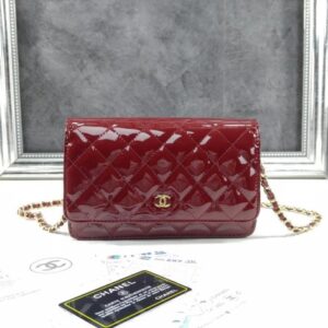 [국내배송]샤넬 페이던트 WOC 미니 버건디 금장 크로스백