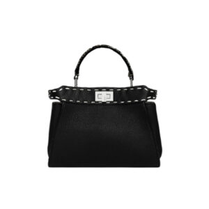 [프리미엄/해외배송]펜디 피카부 백 미니 화이트 탑스티치(블랙)